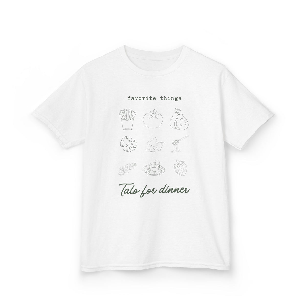 Kids Favorite Things Tee - Cute Graphic T-Shirt for Children, Birthday Gift, Everyday Wear, Party Shirt, Fun Kids Apparel