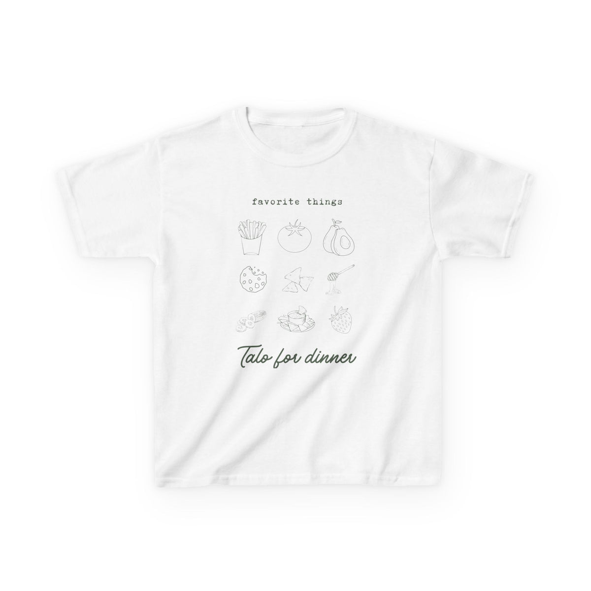 Kids Favorite Things Tee - Cute Graphic T-Shirt for Children, Birthday Gift, Everyday Wear, Party Shirt, Fun Kids Apparel